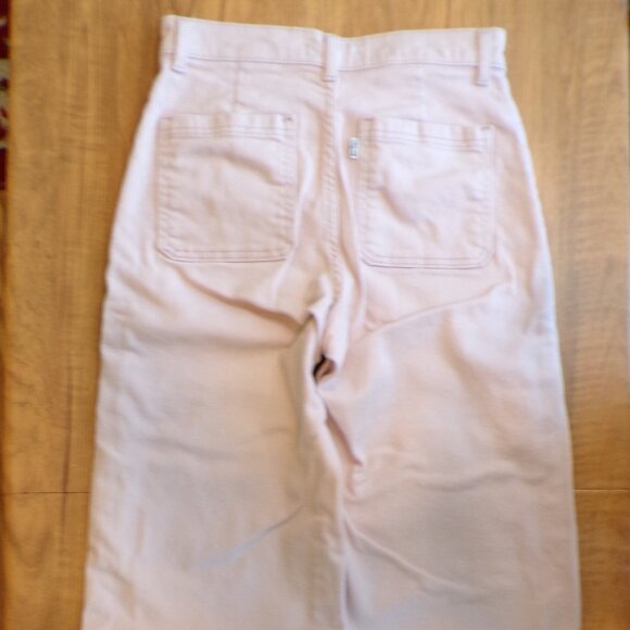Levi’s Women's Ribcage Wide Leg Cropped Sepia Rose Pink Size 26 - Picture 9 of 10